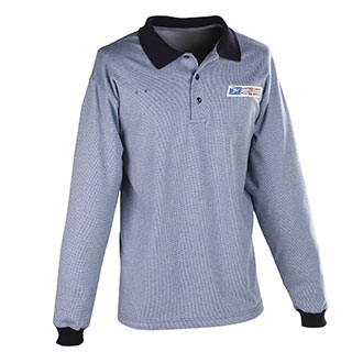 Men's USPS Retail Clerk Postal Uniform Long Sleeve Knit Polo Shirt