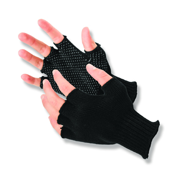 HALF FINGER BLACK DOT GLOVES