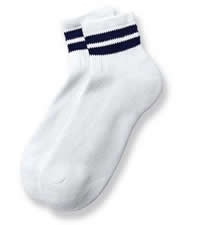 WHITE POSTAL ANKLE LENGTH SOCKS